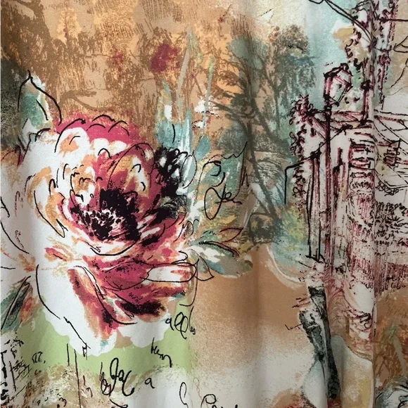 Investments ll Three Quarter Sleeve Blouse Size 1X - Picture 2 of 4